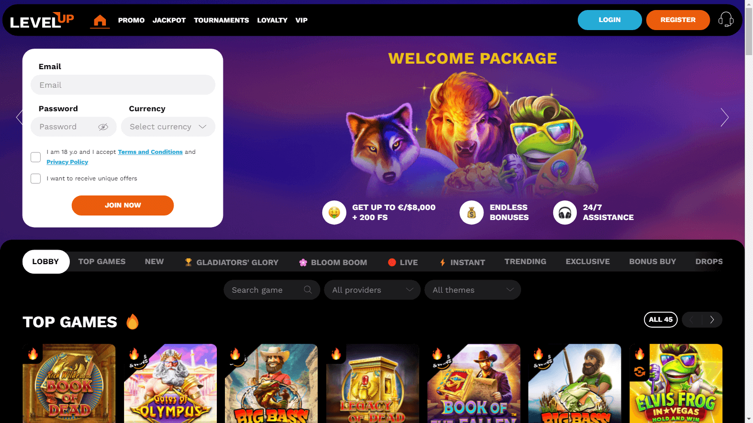 LevelUP Casino Bonus Codes in Australia
